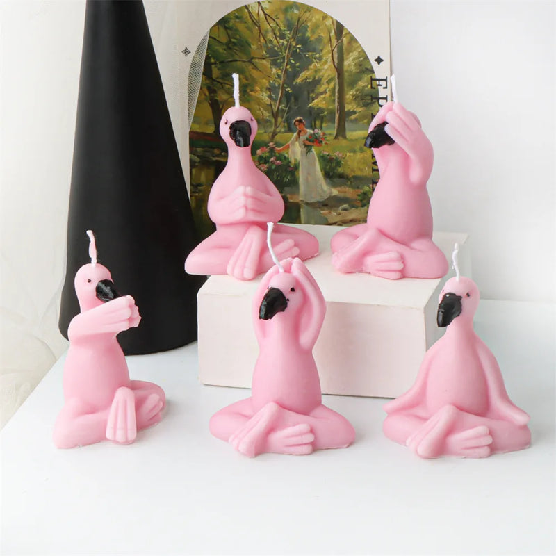 3D Flamingo Silicone Candle Mold for Cute Bird Crafts