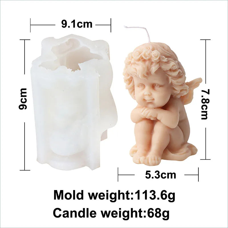Cute Angel Theme Silicone Candle Mold