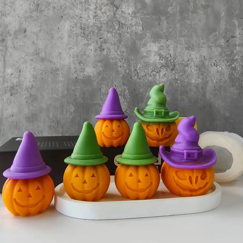 Halloween Witch Hat Pumpkin Silicone Mold