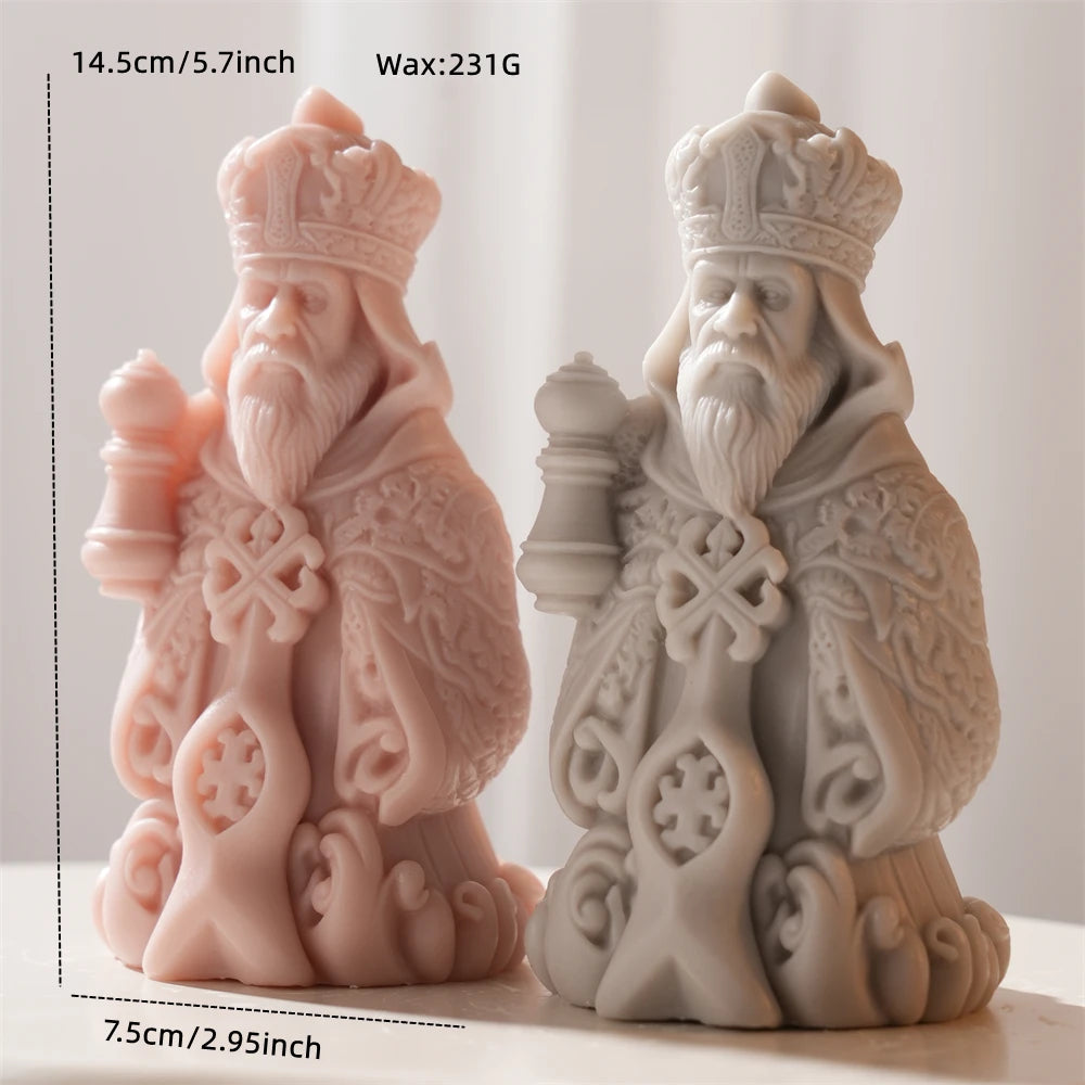 3D Chess Piece Silicone Candle Molds