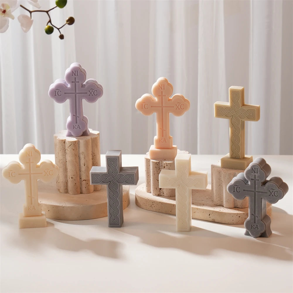 Standing Cross Candle Silicone Mold