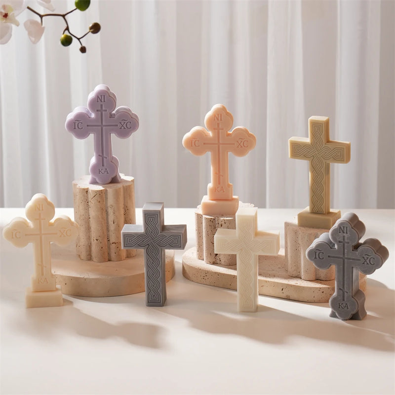 Standing Cross Candle Silicone Mold