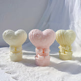 Teddy Bear in Heart Balloon Candle Mold