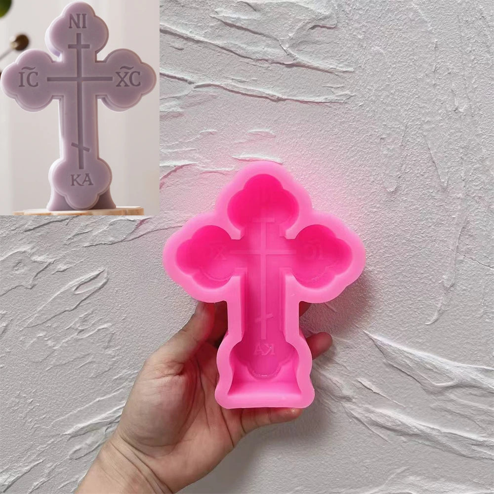 Standing Cross Candle Silicone Mold