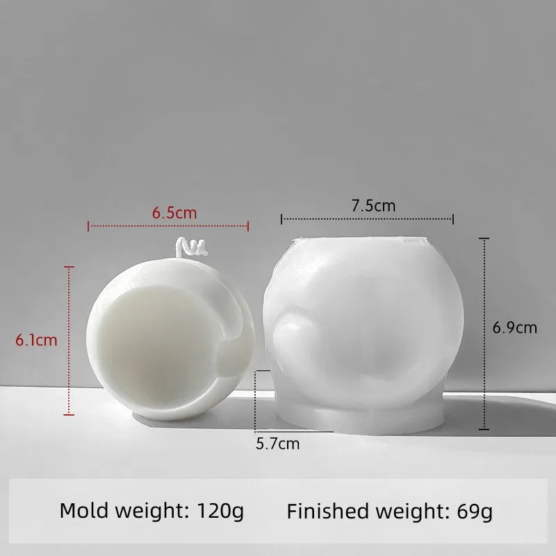 Geometric Rotating Ball Silicone Candle Mold
