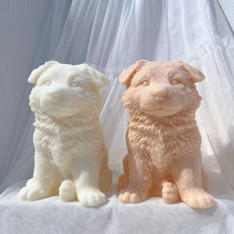 Alsatian German Shepherd Puppy Candle Mold