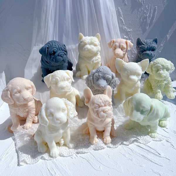 Puppy Candle Molds Silicone