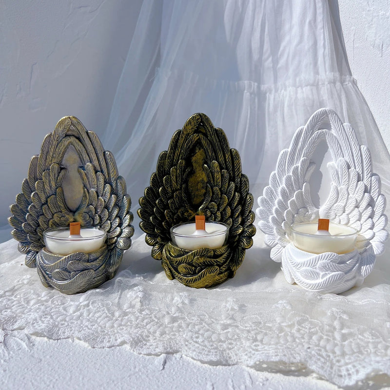 Angel Wings Tea Light Candle Holder Silicone Candle Mold