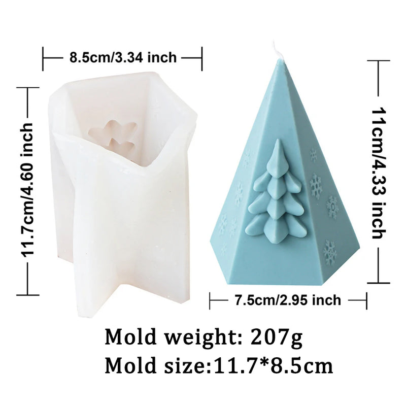 New Creative Christmas Tree Candle Silicone Mold