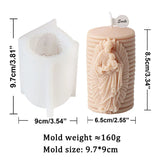 Jesus and Virgin Cylinderical Striped Candle Silicone Mold