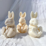 3D Sitting Bunny Silicone Candle Mold