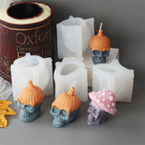 DIY Halloween Evil Pumpkin Skull Candle Mold