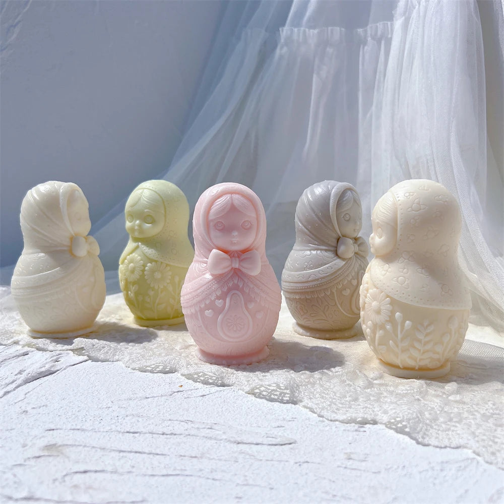 Matryoshka Russian Doll Silicone Candle Mold
