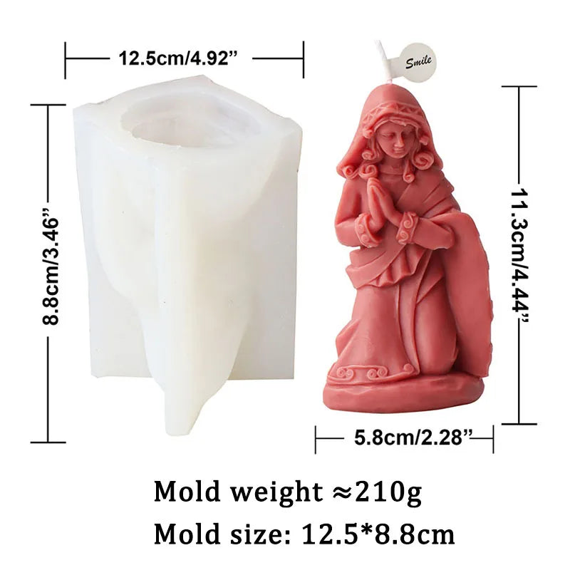 Madonna of the bouquet Candle Silicone Mold