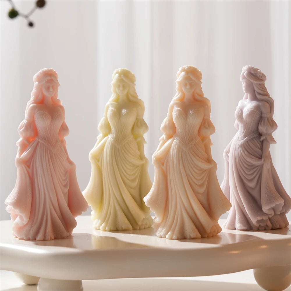 3D Elegant Woman Silicone Candle Mold