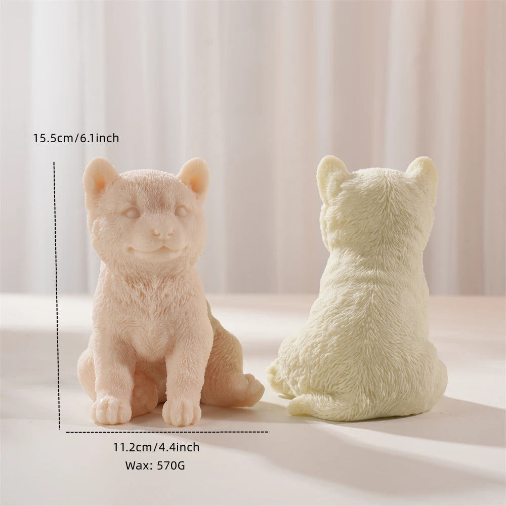 Shiba Inu Dog Candle Mold