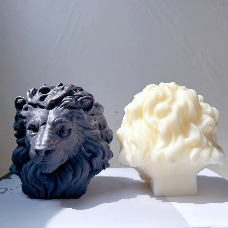 Lion Head Candle Mold Silicone