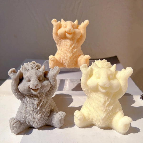 Cute Squirrel Silicone Candle Mold