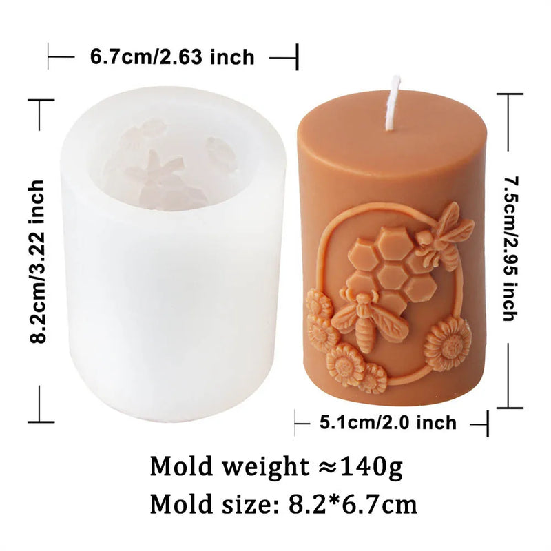 DIY Honeycomb Flower Candle Mold