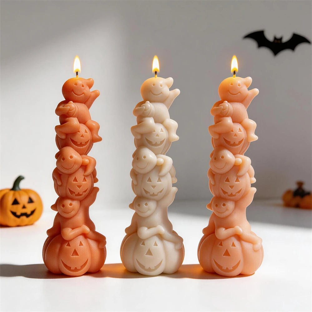 Pumpkin Tower Silicone Candle Mold for Halloween