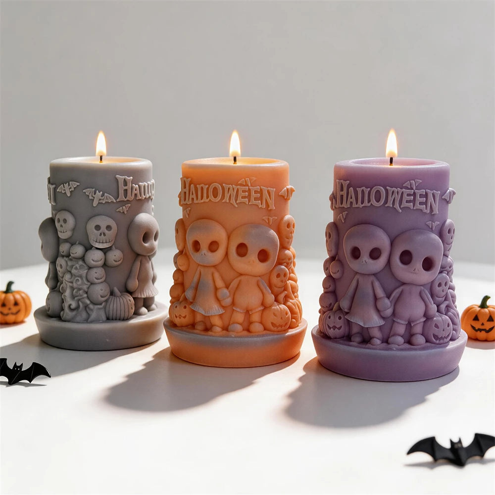 Pumpkin Ghost Pillar Candle Mold – DIY Halloween Fun