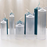 Classic Striped Pillar Candle Mold