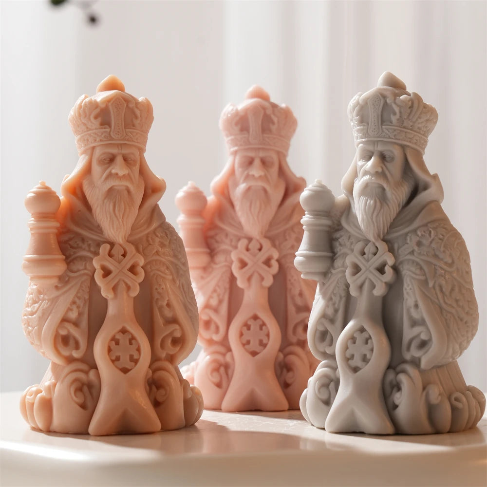 3D Chess Piece Silicone Candle Molds