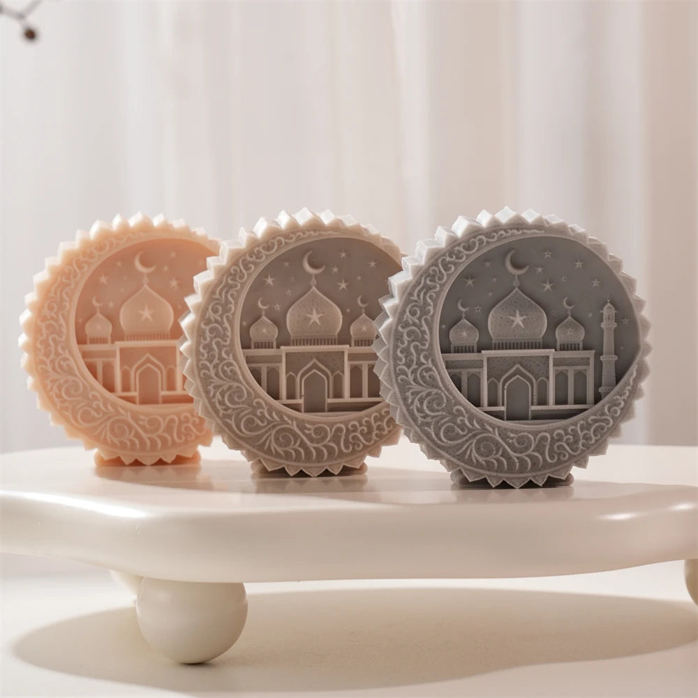 Ramadan Moon Star Silicone Candle Mold for Eid Decor