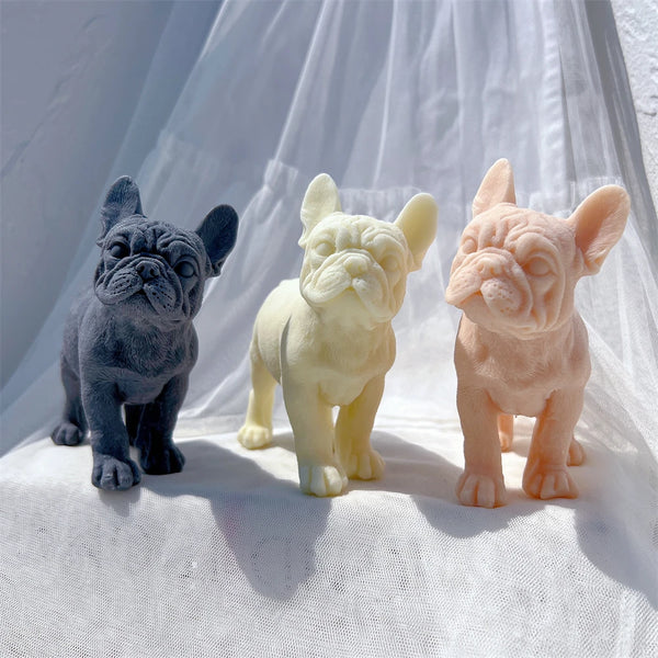 Standing French Bulldog Puppy Candle Mold