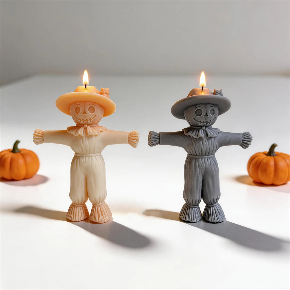 Halloween Scarecrow Silicone Candle Mold for Seasonal Decor