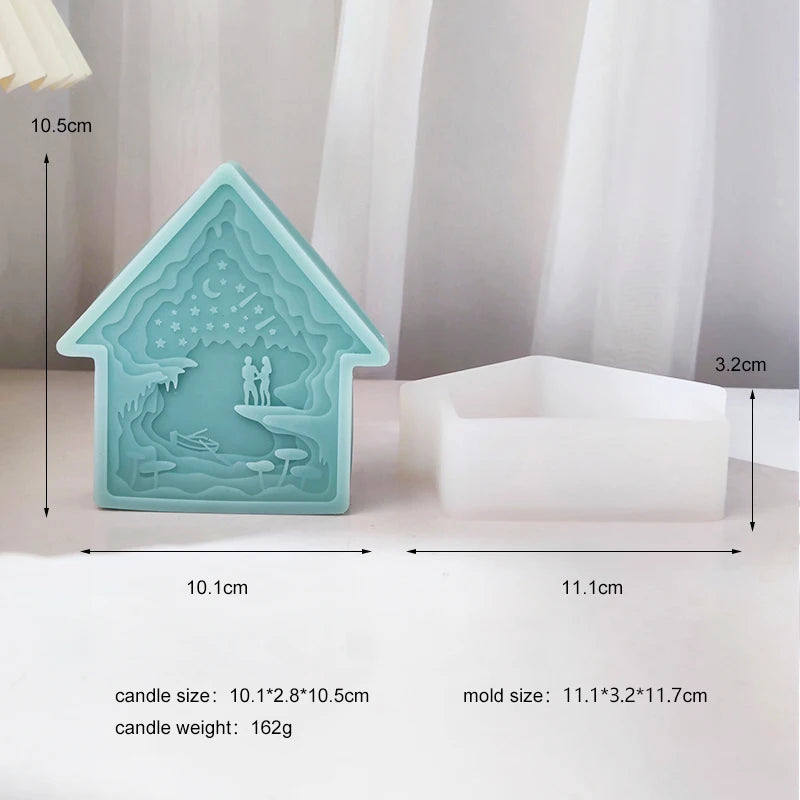 House Shape Silicone Candle Mold