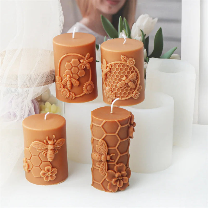DIY Honeycomb Flower Candle Mold