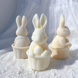 Easter Bunny Silicone Candle Mold - 3D Rabbit Wax Molds