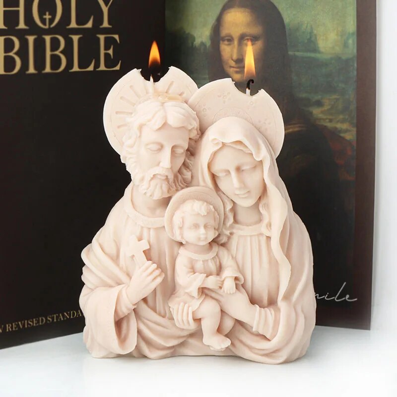 Jesus Family Candle Mold