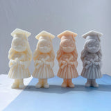 Graduation Girl & Boy Figurine Candle Mold