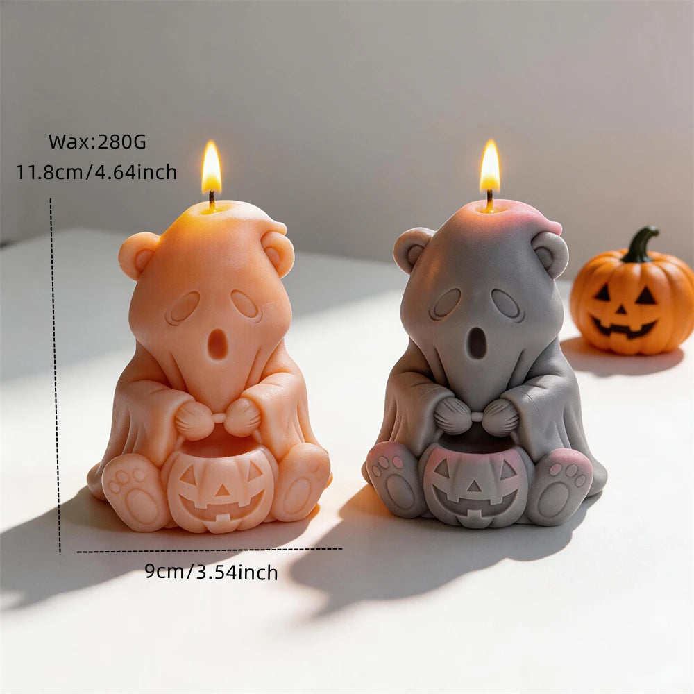 Jack O'Lantern Ghost Silicone Candle Mold