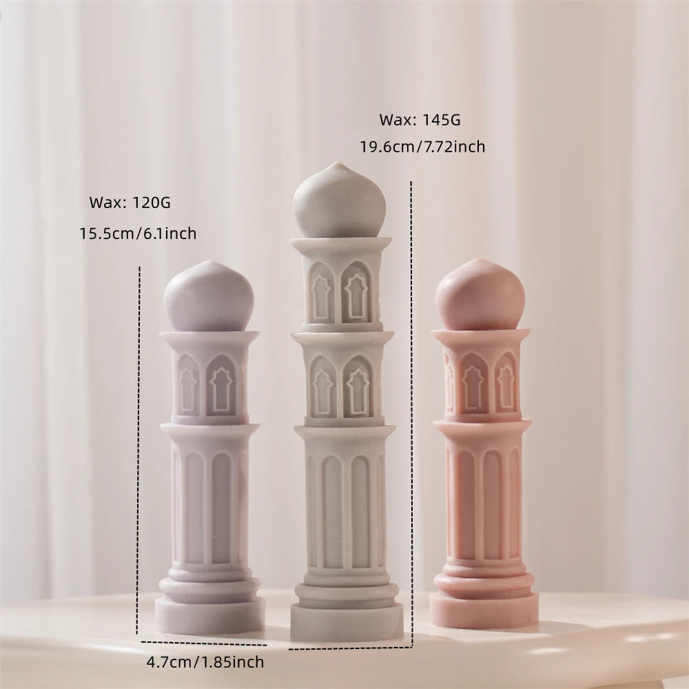 Ramadan Kareem Pillar Silicone Candle Mold