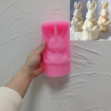 Easter Bunny Silicone Candle Mold - 3D Rabbit Wax Molds