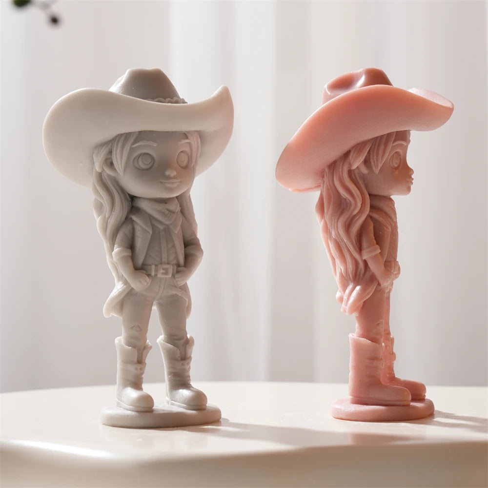 Cowboy & Cowgirl Silicone Candle Mold
