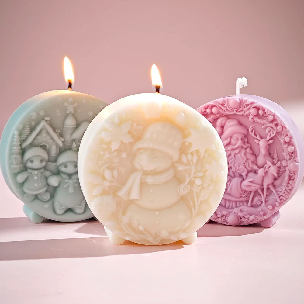 Winter Hat Snowman Candle Mold