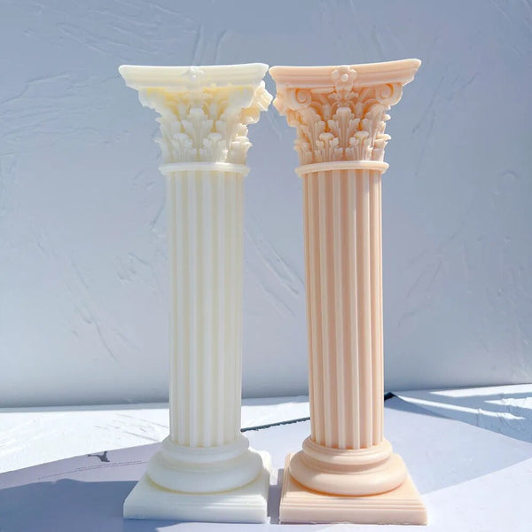 Classic Corinthian Pillar Roman Column Candle Mold