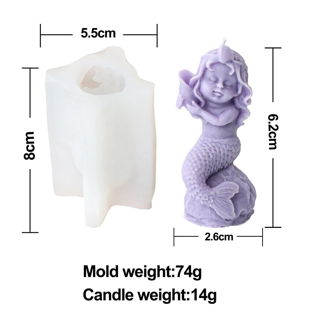 Mermaid Candle Mold