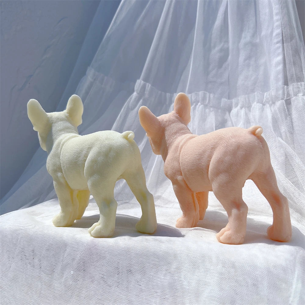 Standing French Bulldog Puppy Candle Mold