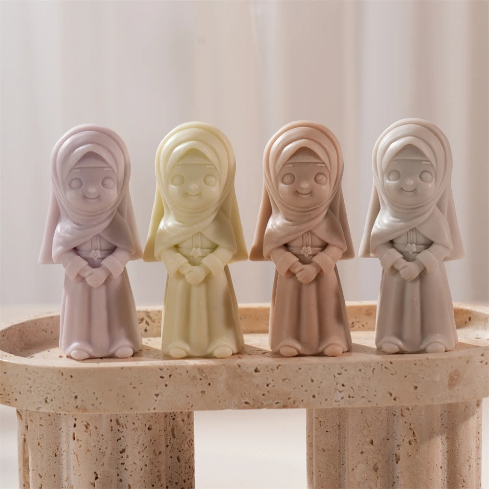 Ramadan Kareem Girl & Boy Figurine Candle Mold