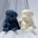 Sitting Sleeping Pug Puppy Candle Mold