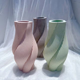 DIY Flower Pot Striped Geometric Vase Mold
