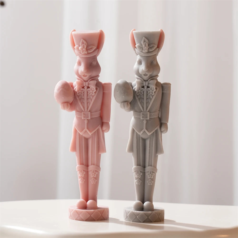 3D Nutcracker Bunny Silicone Candle Mold