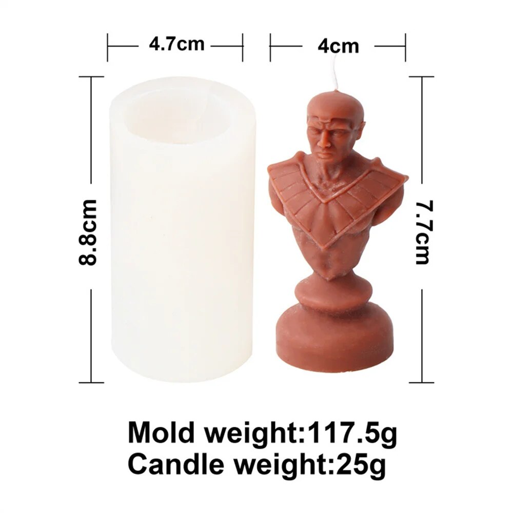 Ancient Greek Pharaoh Sacrificial Knight Candle Mold