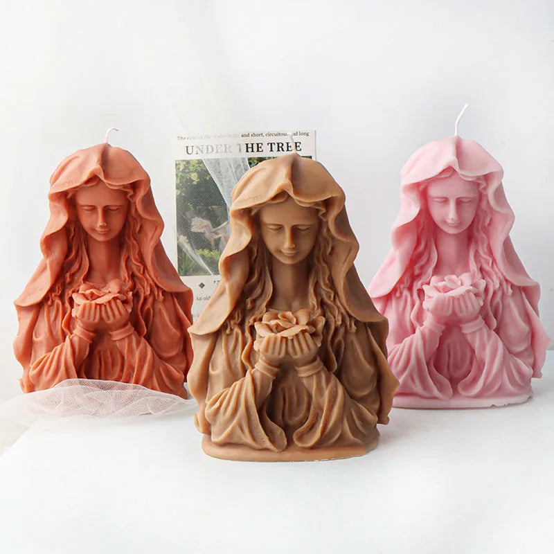 Madonna of the bouquet Candle Silicone Mold