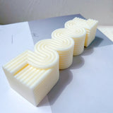 Aesthetic Wave Stripped Pillar S Shape Candle Mold